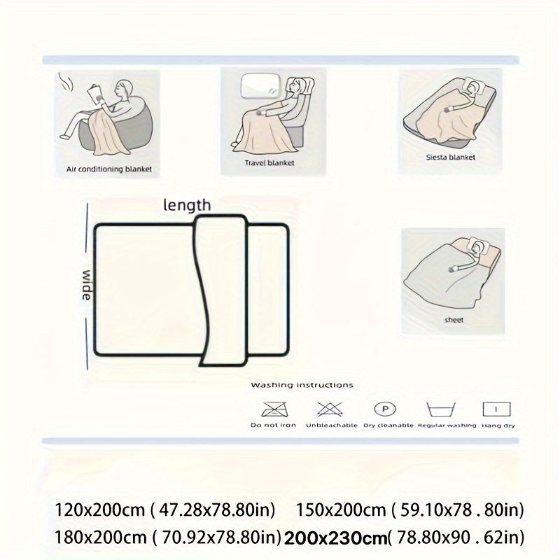 Dubbelzijdige Coral Fleece Deken - Dikke Winter Flanel, Zachte Fluwelen Sofa Siësta Deken met Non-woven Weefsel, Machinewasbaar