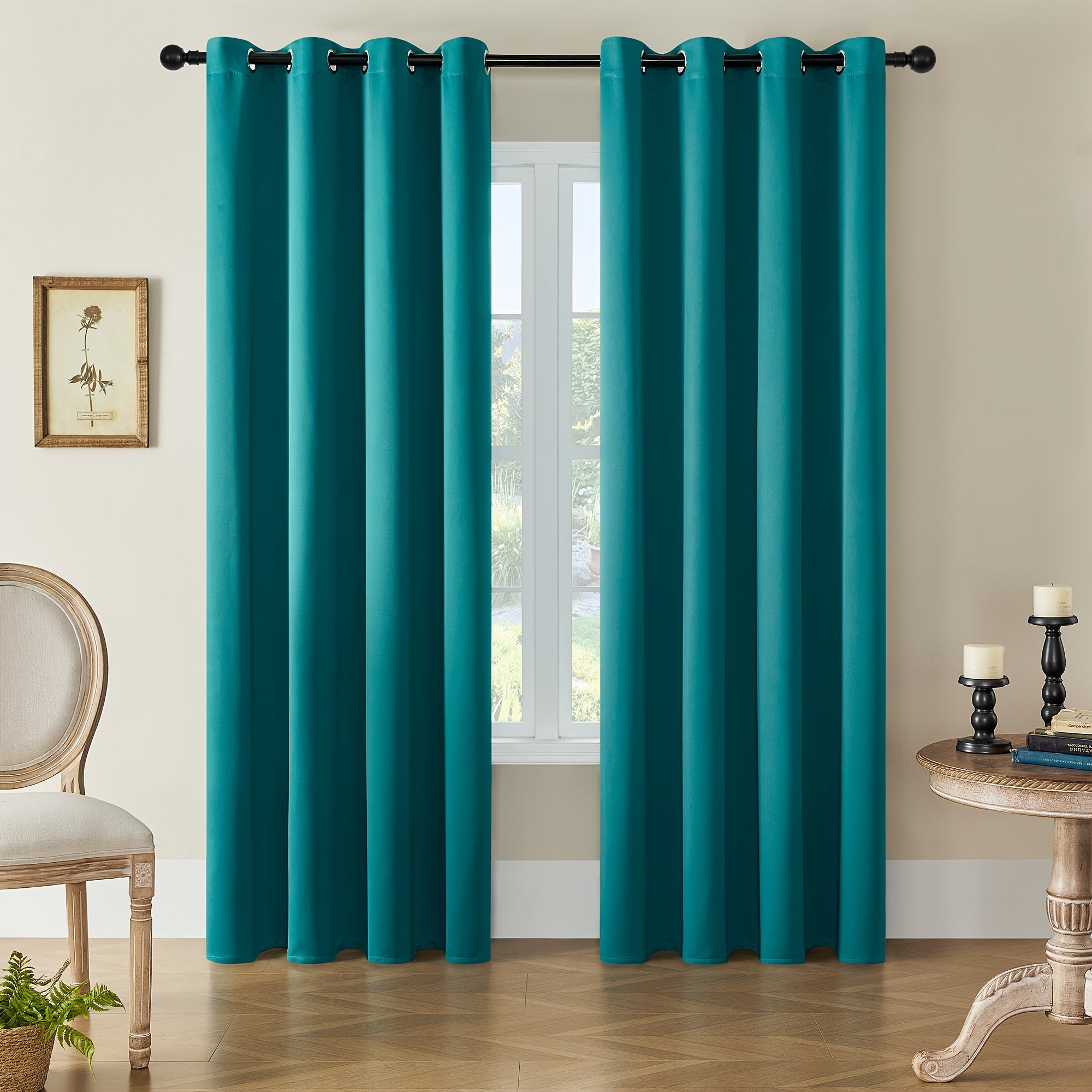 Tende Oscuranti - 2 Pezzi Tende Moderne in Poliestere con Isolamento Termico e Anelli