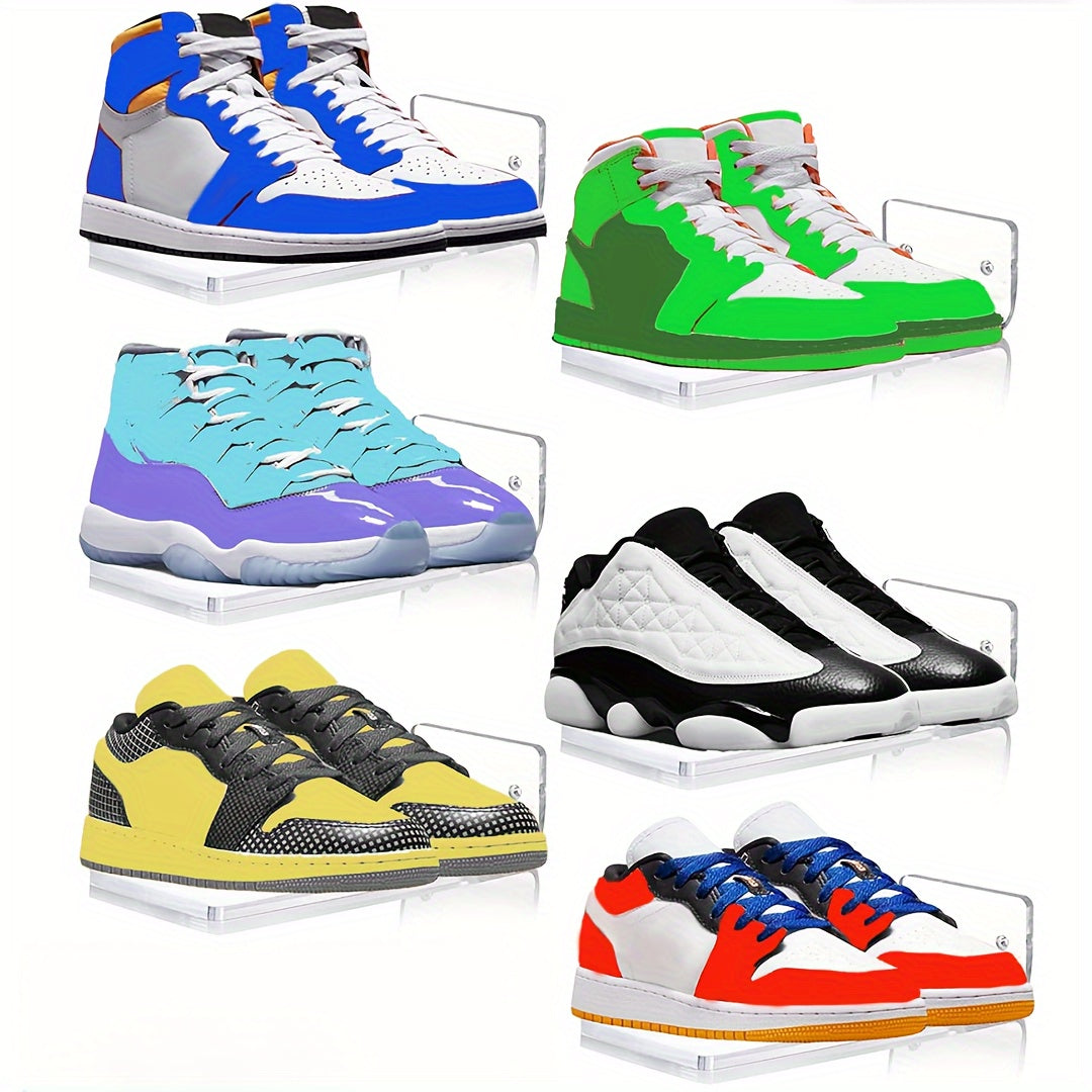 AcrylicDisplay - 4/6/8 Stuks Transparante Acryl Zwevende Schoenenplanken