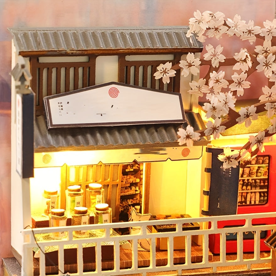 CherryBlossom - Kit Fermalibri 3D in Legno - Architettura Giapponese Creativa Fai-da-te