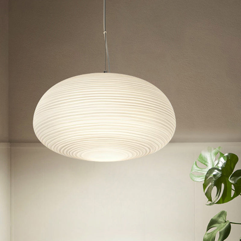Ceiling Pendant Lamp - Modern Ribbed Glass Lamp