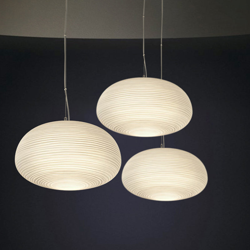 Ceiling Pendant Lamp - Modern Ribbed Glass Lamp