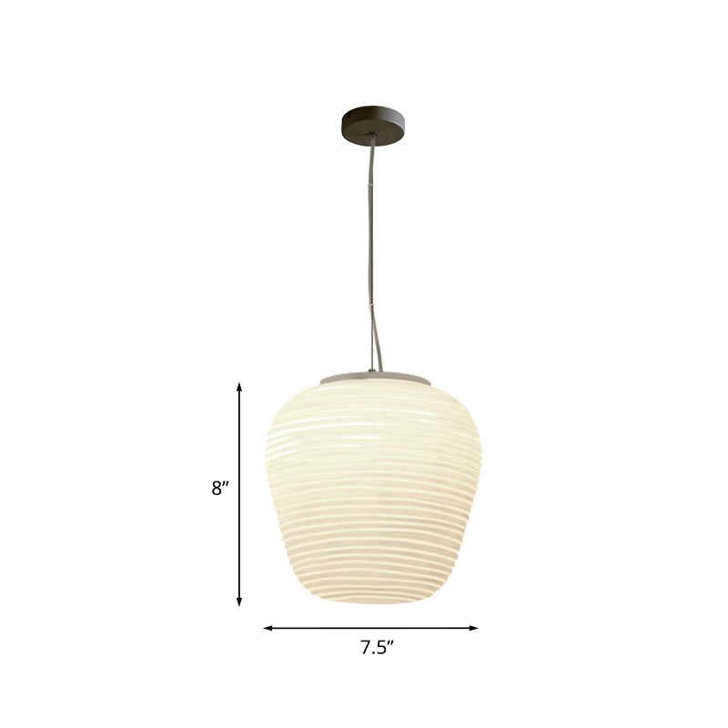 Ceiling Pendant Lamp - Modern Ribbed Glass Lamp