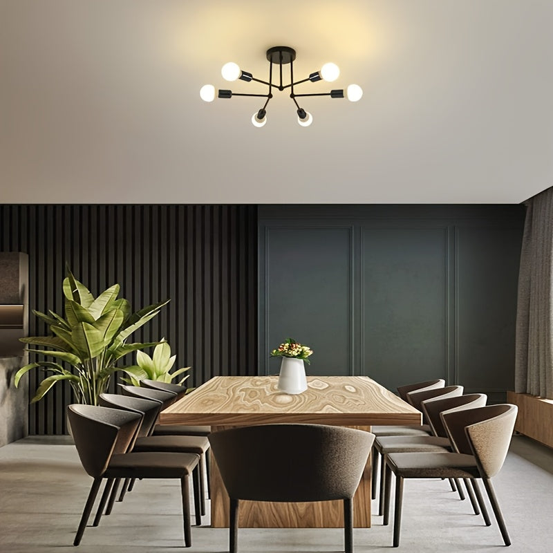 RetroLicht - Industriële 6-kops Plafondlamp