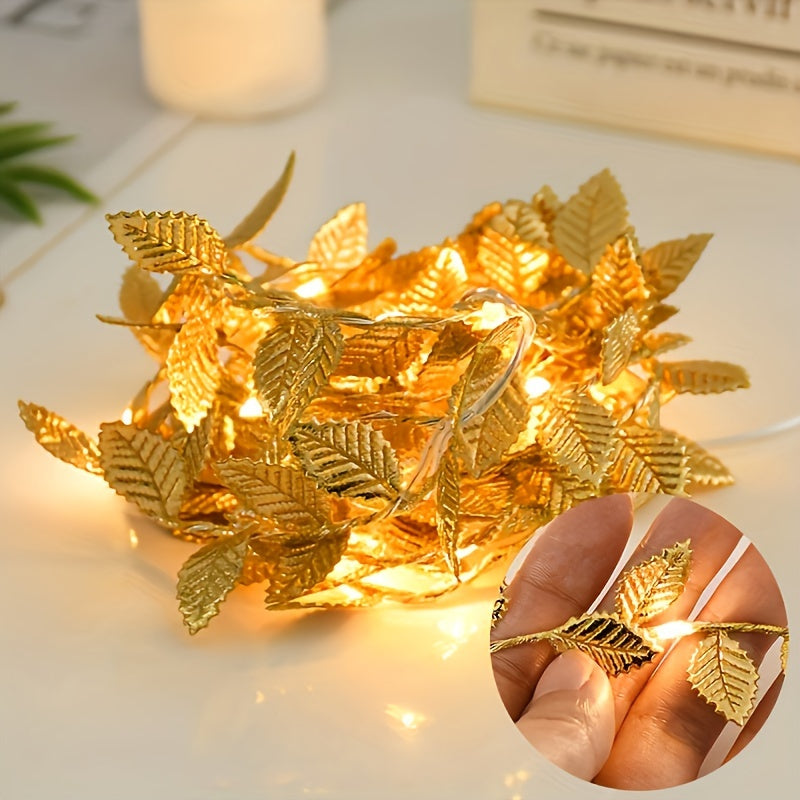 GoldenLeaf - Gouden LED Blad Feeënlichten voor Binnendecoratie