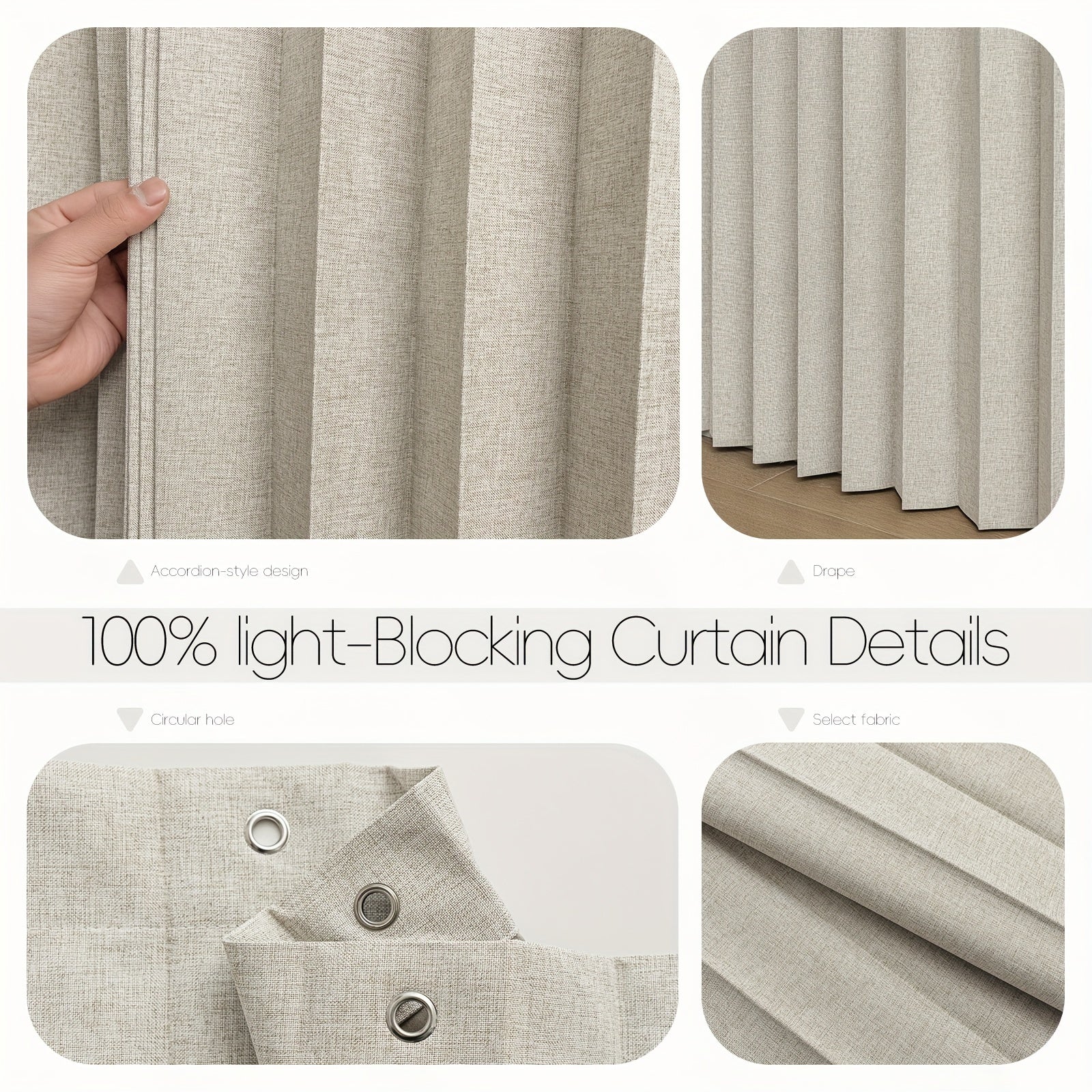 Tende a Pacchetto Oscuranti Classiche - Tende Plissé a Righe per Camera da Letto e Porte