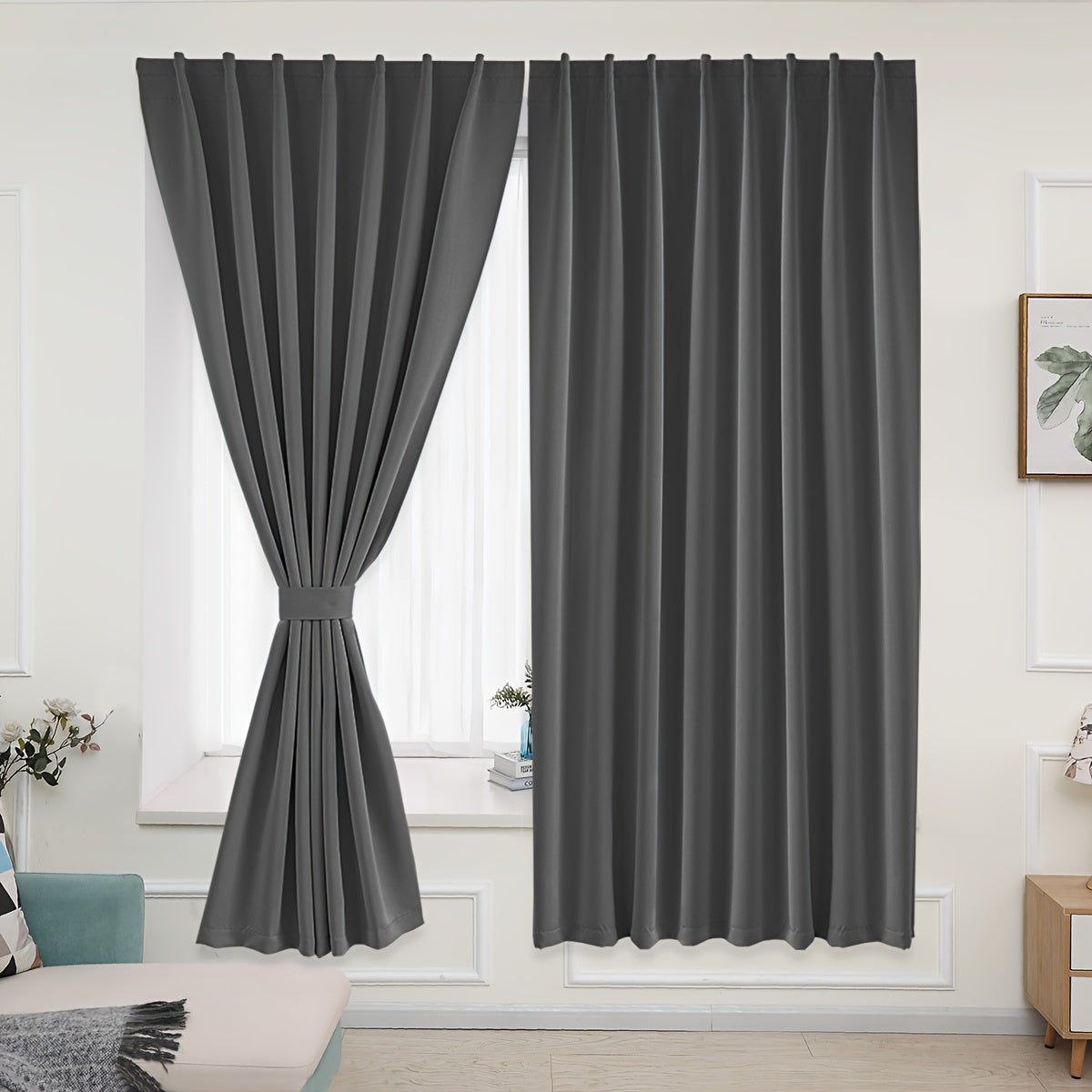 Tende Oscuranti - 2 Pezzi di Pannelli Tenda Oscuranti per Camera da Letto e Soggiorno