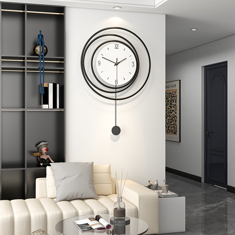 Modern Minimalist Metal Wall Clock - 72 cm High and 45 cm Wide