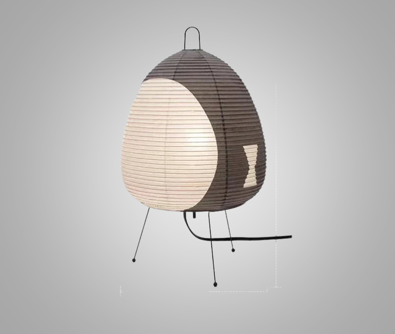 LumiZen – Japanse Papieren Tafellamp in Retro Stijl, Traditionele Verlichting voor Slaapkamer en Woonkamer