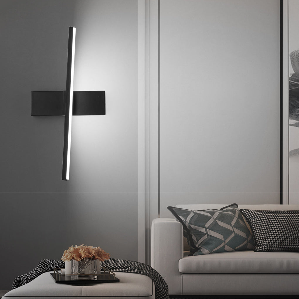Lámpara de pared moderna con tira LED giratoria, aplique de pared iluminación