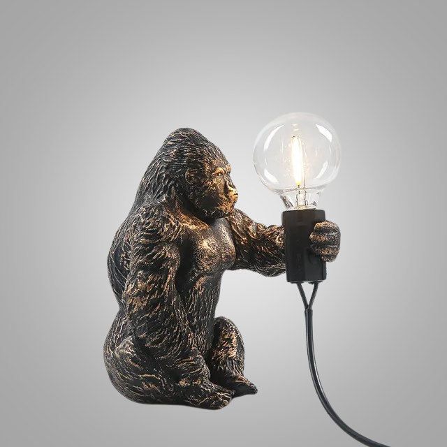GorillaLux - Unieke Gorilla Tafellamp | Moderne Dierenlamp met Warme LED Verlichting