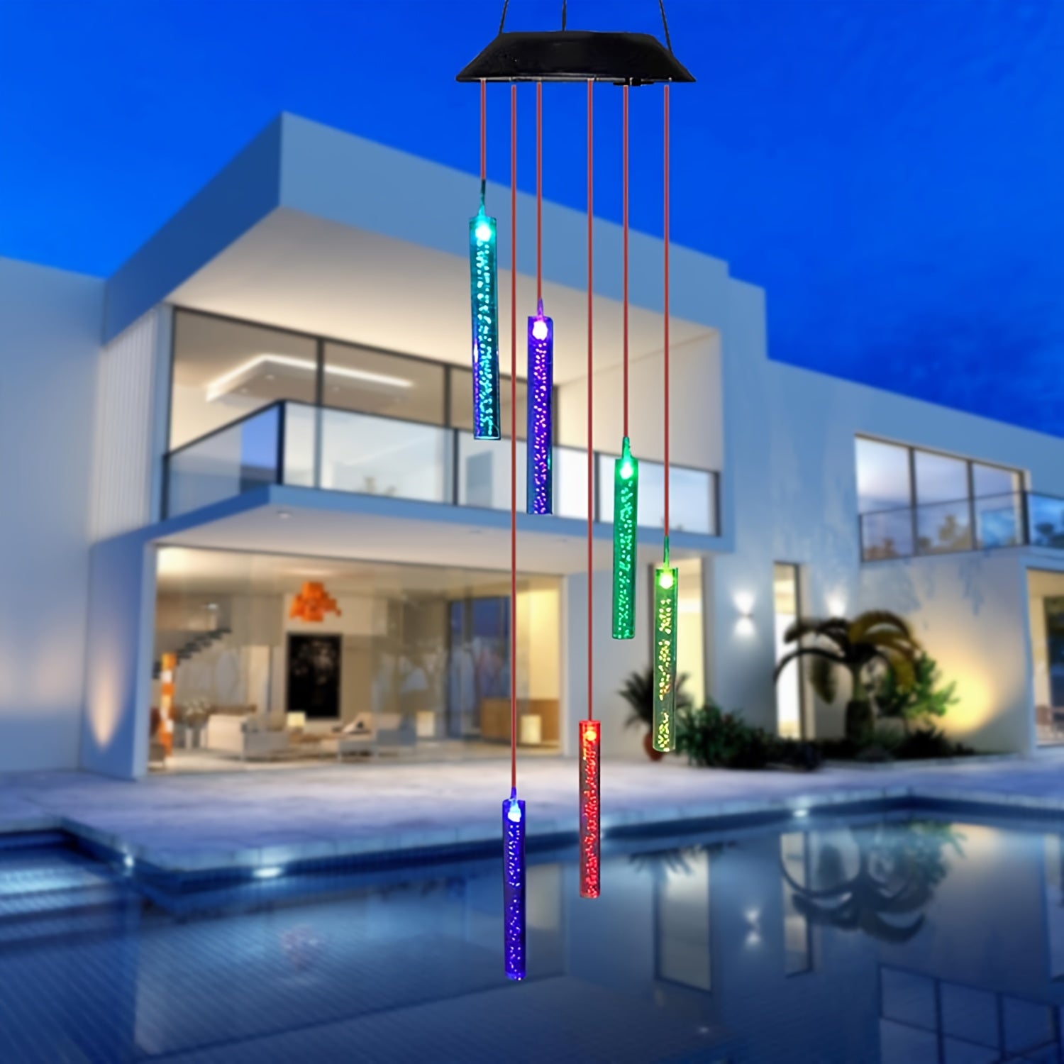SolarChime - Color Changing LED Wind Chime for Outdoors