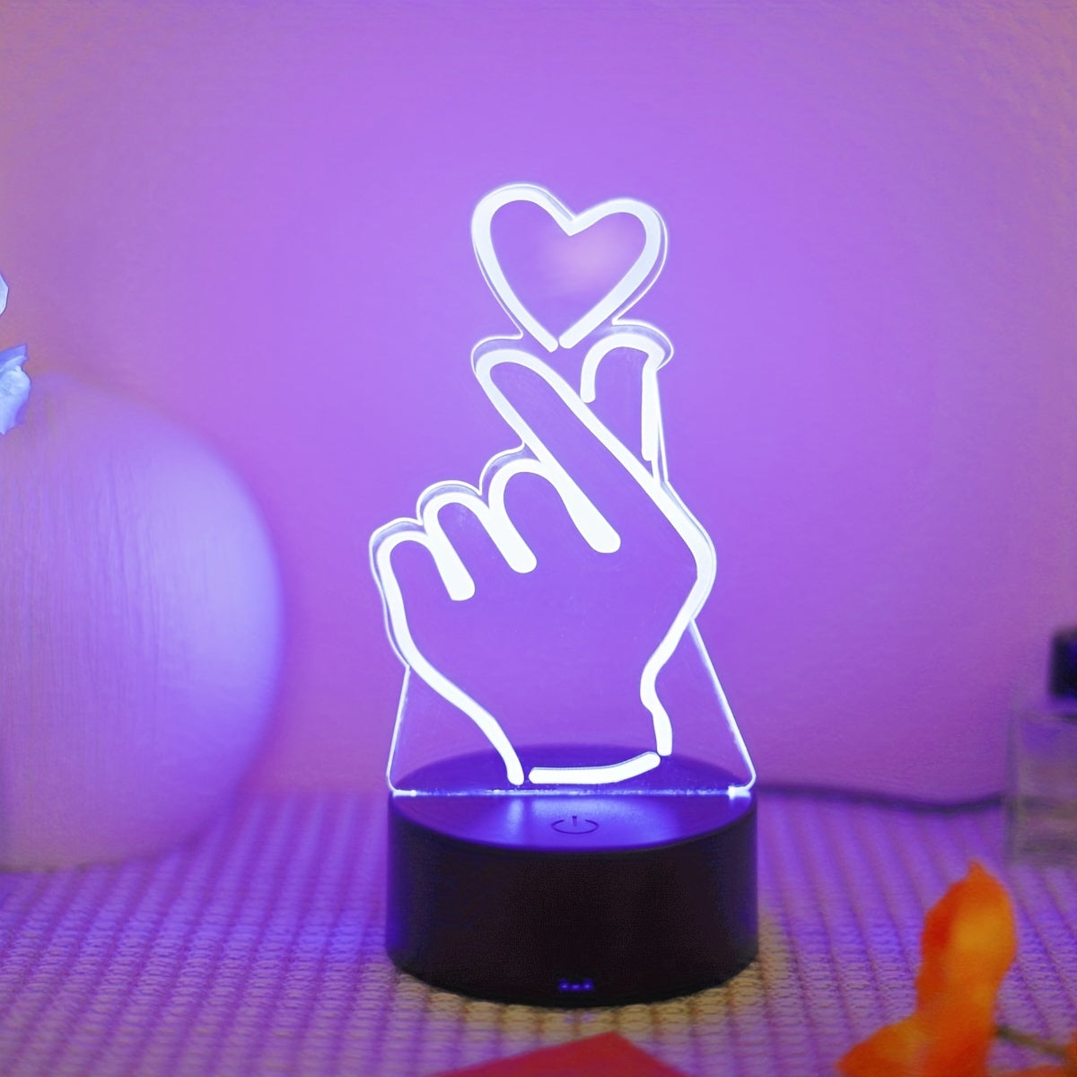 IllumiHeart - Lámpara nocturna LED de 7 colores con control táctil
