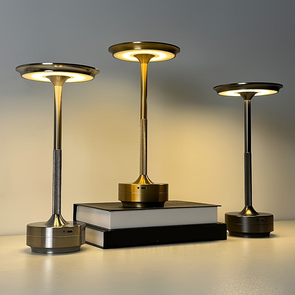 LumiTaf - Lámpara de mesa LED para dormitorio con USB y control táctil