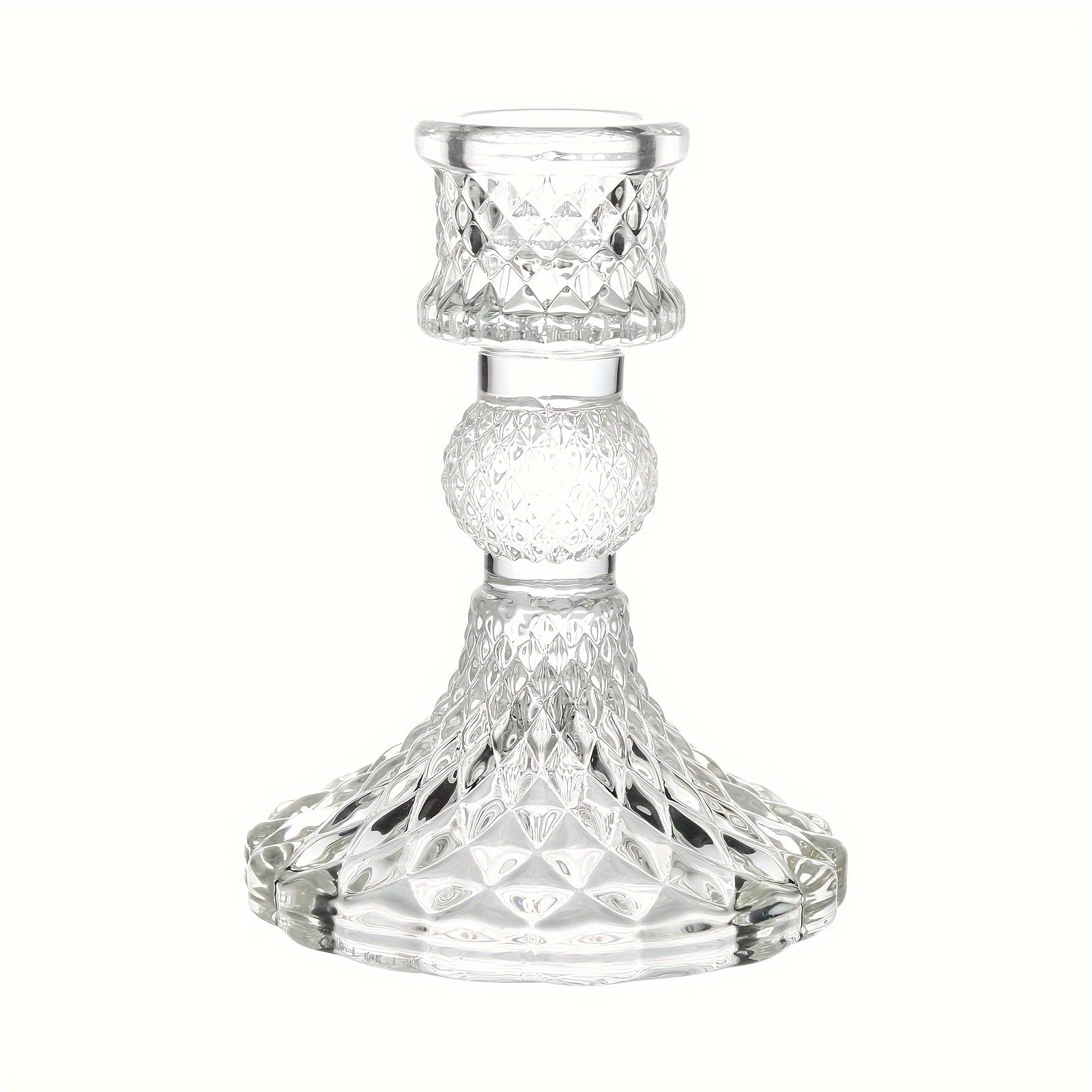 Roze Kristallen Kaarshouders - Romantische Decoratie voor Kerst en Feestdagen