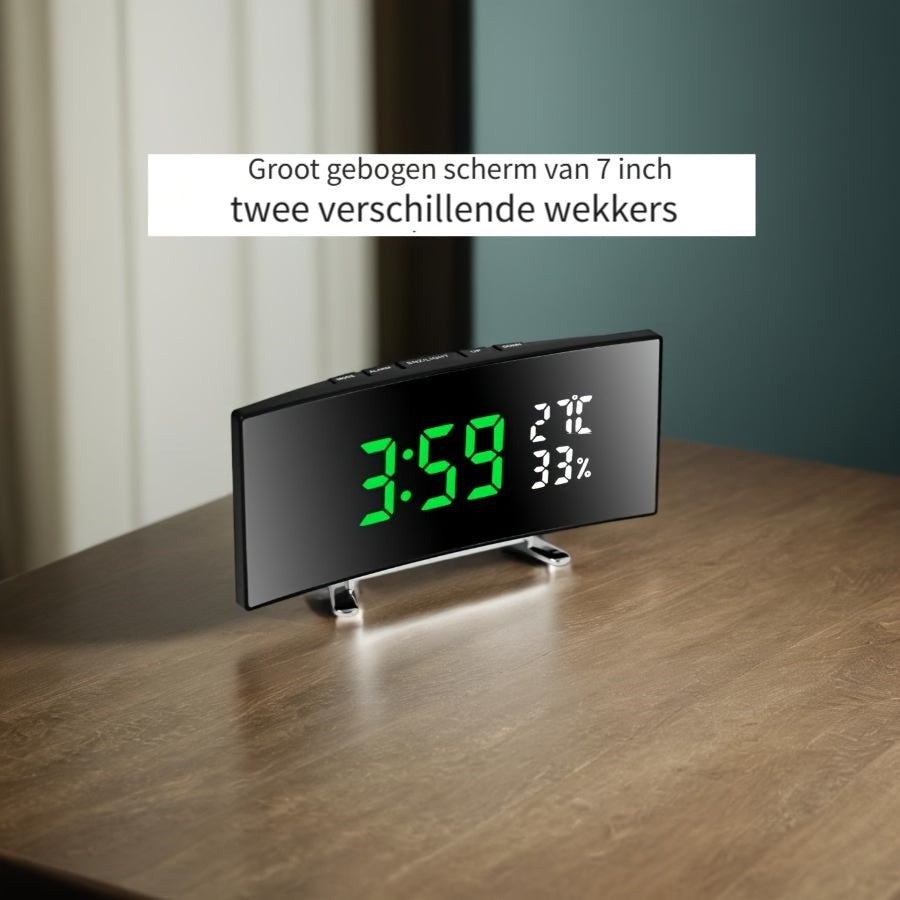 SmartClock - Multifunctionele LED Wekker met Temperatuurweergave en USB-Voeding