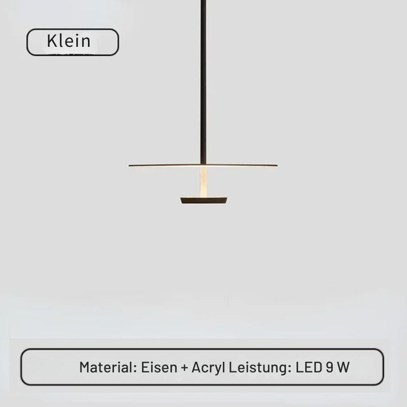 LuxeRing - Lámpara colgante LED minimalista para comedor y oficina