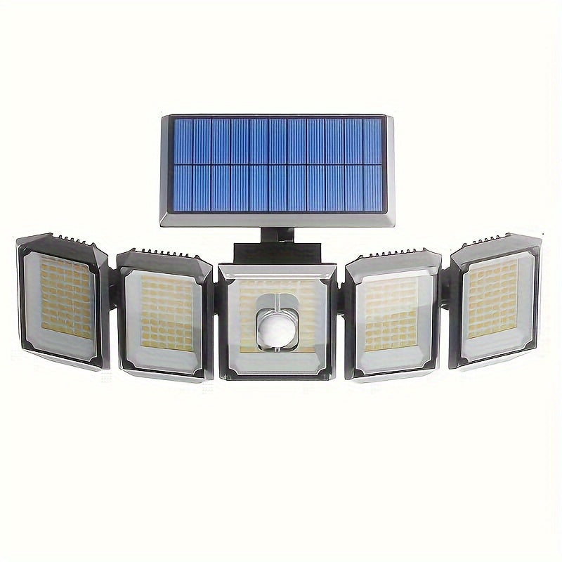 SolarGuard - Solar Energy 5 Heads 300 LED Outdoor Lamp with Motion Sensor