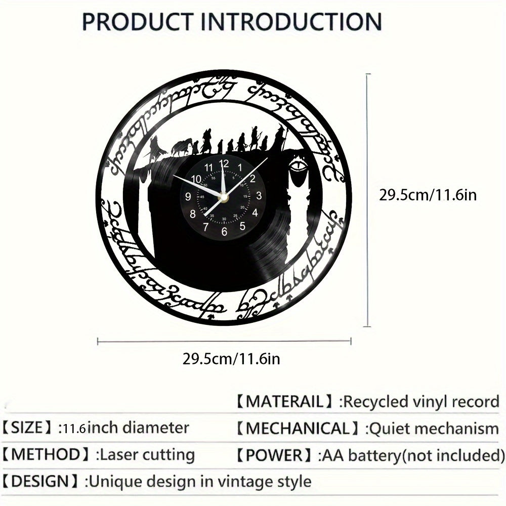 MythicWarrior - Reloj de pared de vinilo silencioso