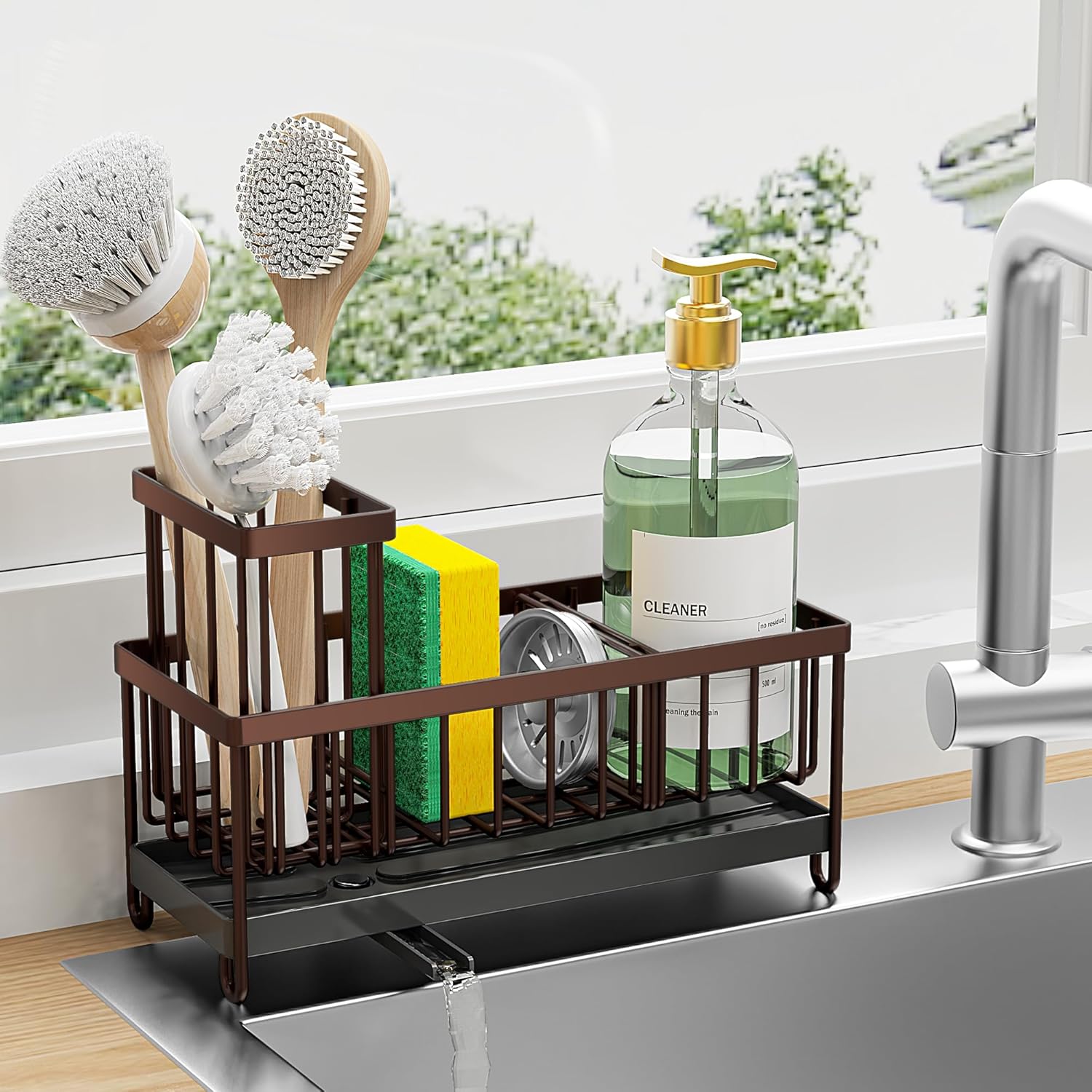 Stainless Kitchen Sink Holder Organizer Sponge Tool