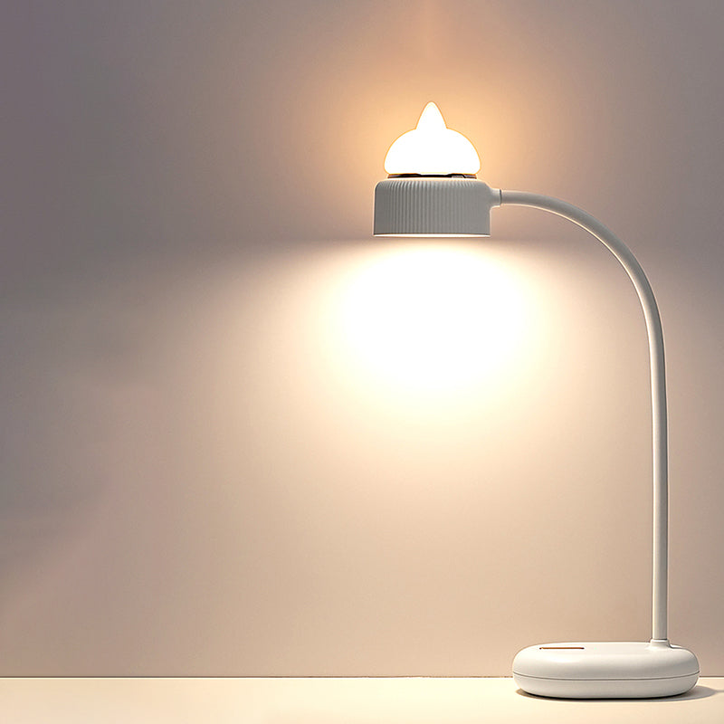 White/Pink/Green Cats Rotating Table Lamp - USB Rechargeable LED Night Light for Children