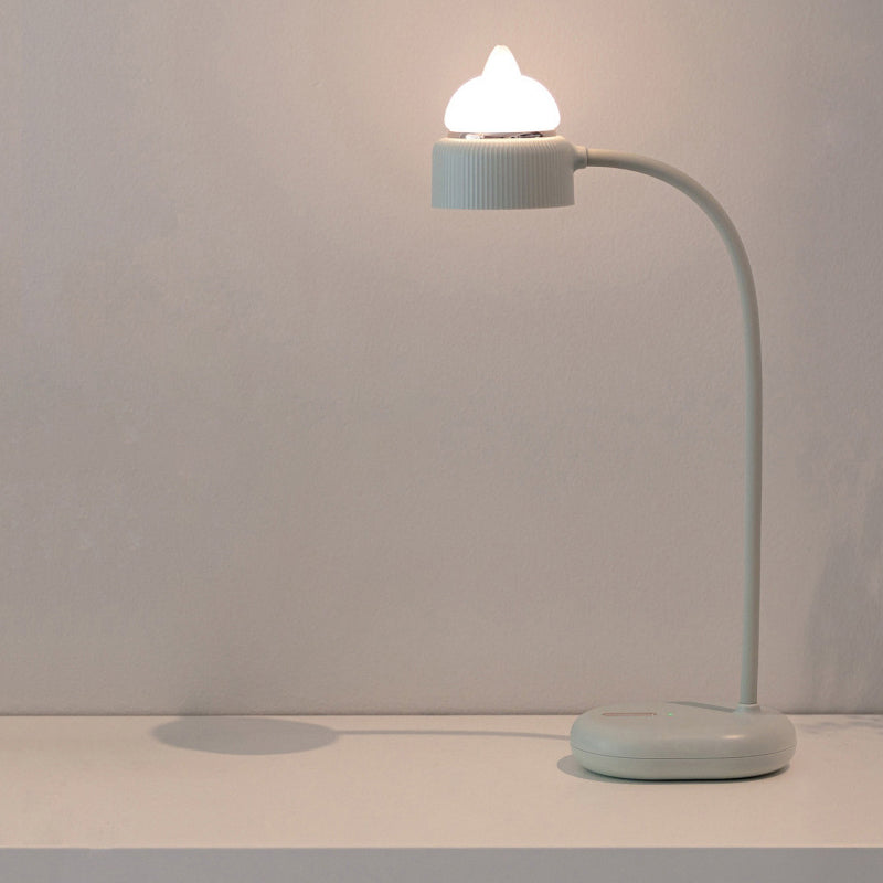 Lámpara de mesa giratoria de gatos blanco/rosa/verde - Lámpara nocturna LED recargable por USB para niños