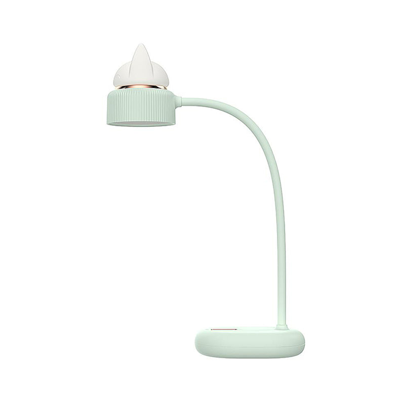Lámpara de mesa giratoria de gatos blanco/rosa/verde - Lámpara nocturna LED recargable por USB para niños