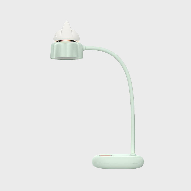 Lámpara de mesa giratoria de gatos blanco/rosa/verde - Lámpara nocturna LED recargable por USB para niños