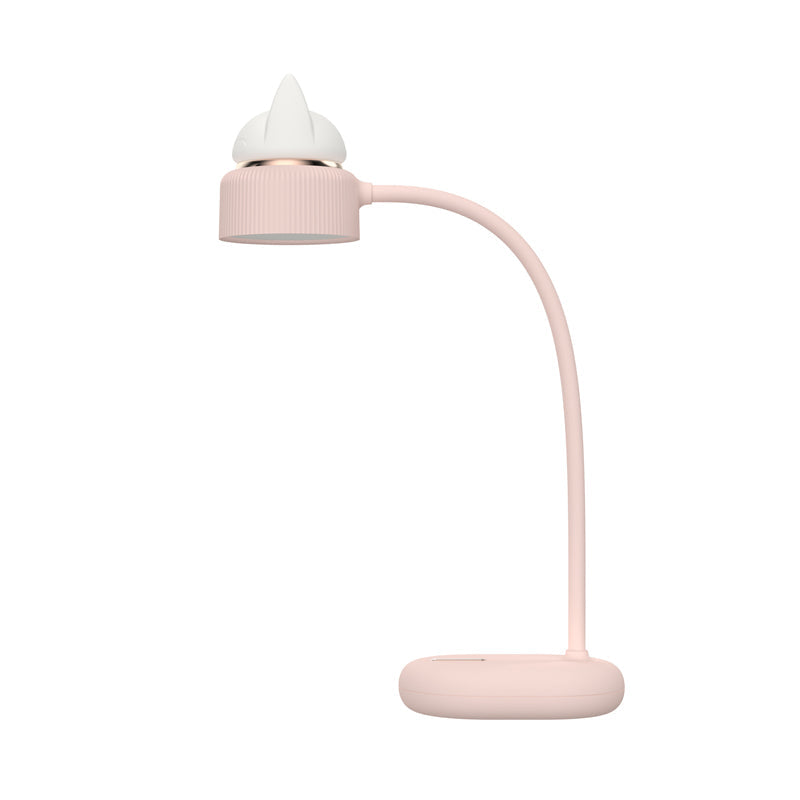 Lámpara de mesa giratoria de gatos blanco/rosa/verde - Lámpara nocturna LED recargable por USB para niños