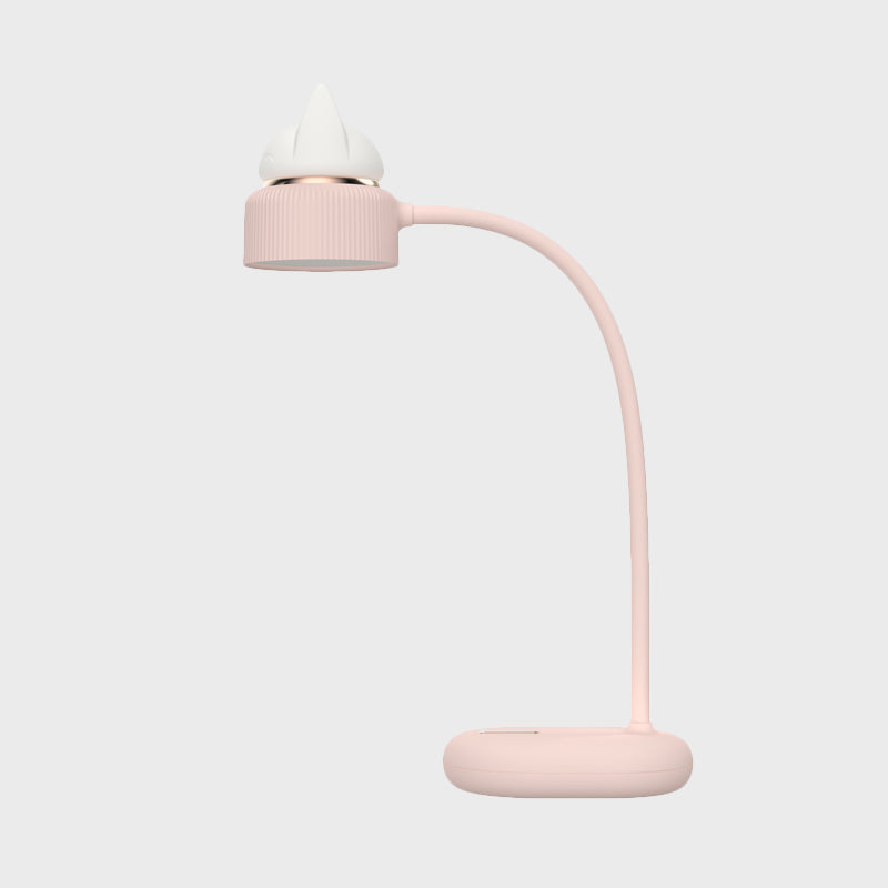 Lámpara de mesa giratoria de gatos blanco/rosa/verde - Lámpara nocturna LED recargable por USB para niños