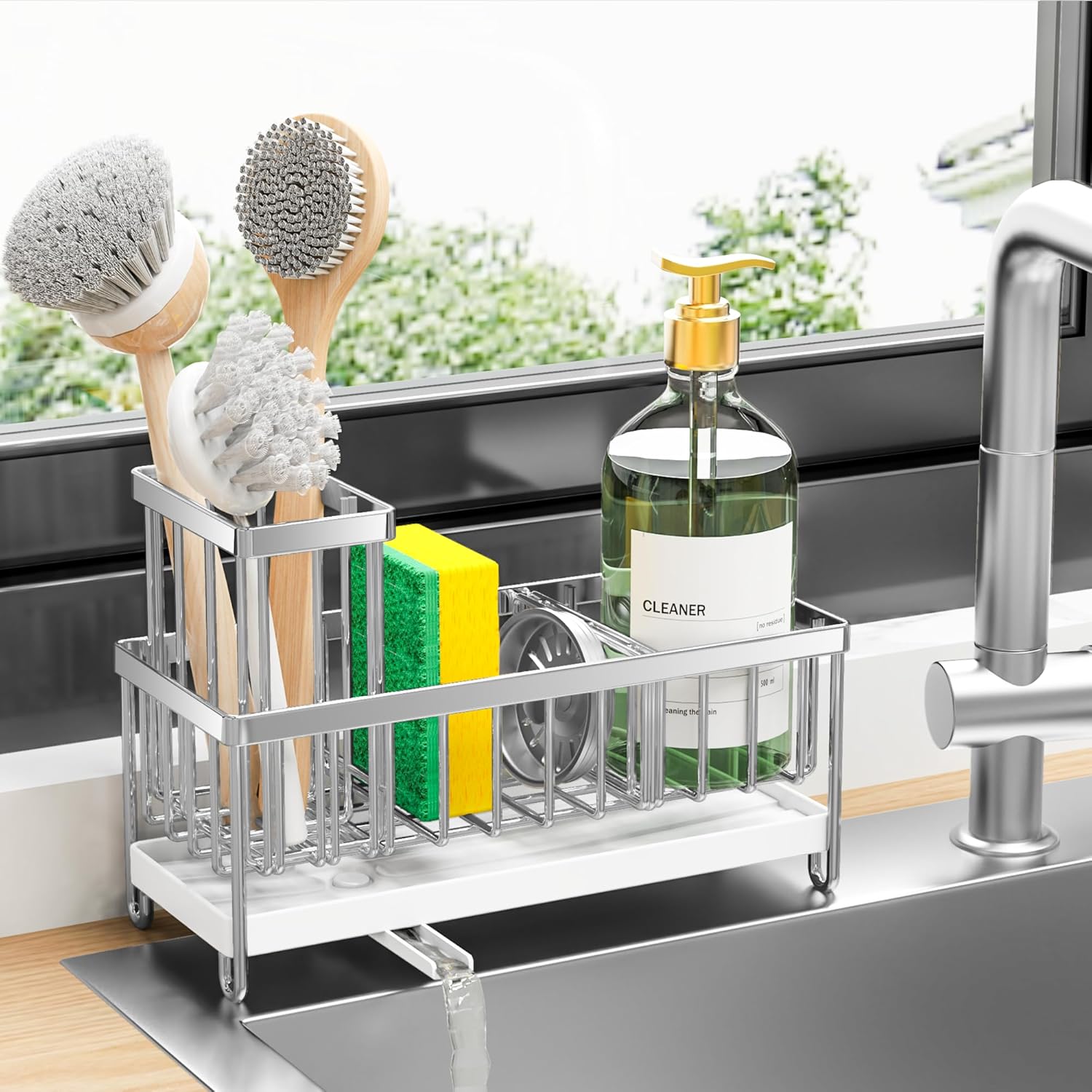 Stainless Kitchen Sink Holder Organizer Sponge Tool
