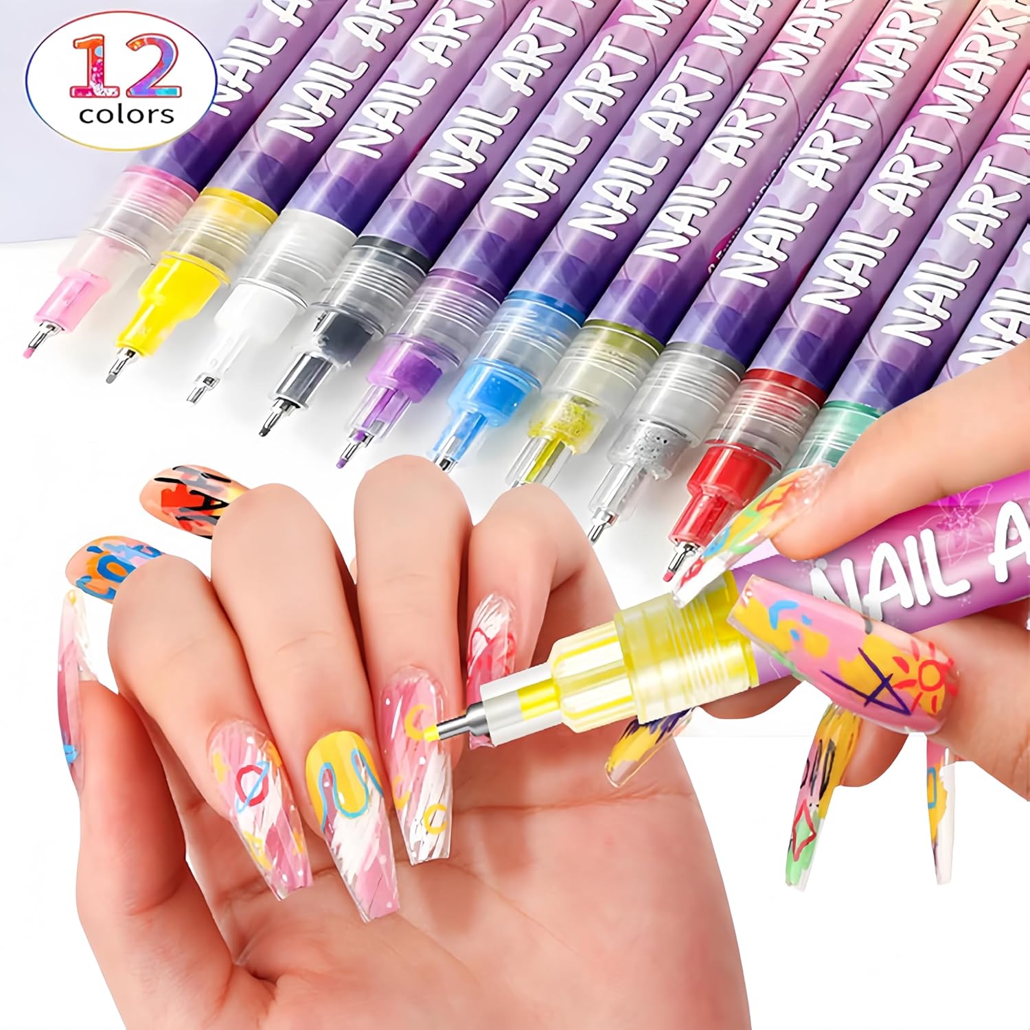Nagellak Markers Gelnagels Kleurrijke DIY Nail Art Pennen