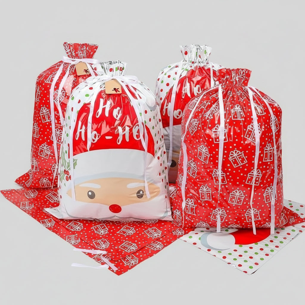 Cadeauzak Kerst Trekkoord Herbruikbare Folie Zakjes Set 40 Stuks