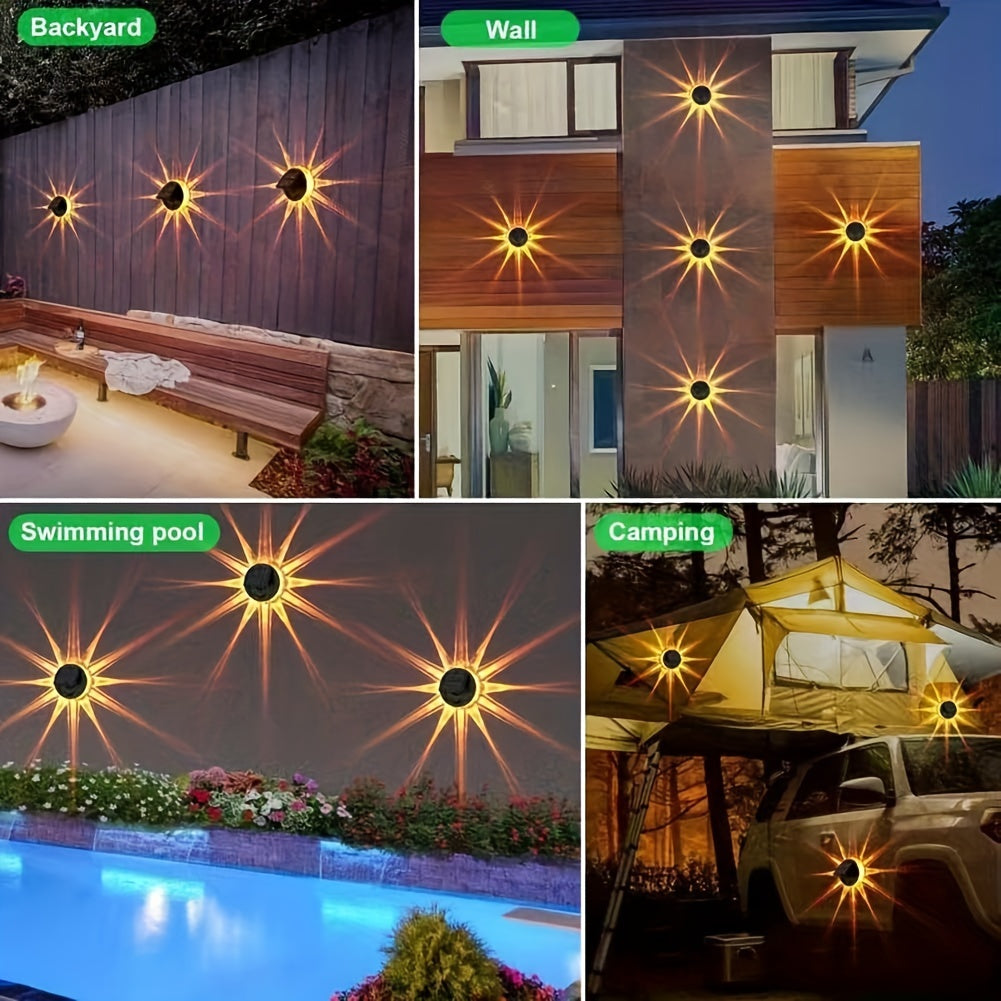 SolarFence - 4-Pack Waterproof Solar-Powered LED Lighting for Fences, Patios, and Stairs