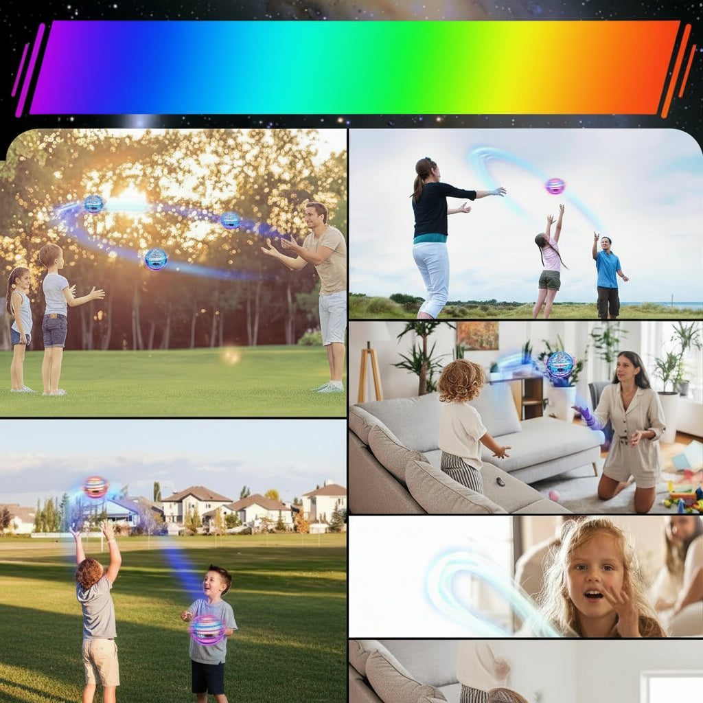 Pallina Volante Giocattolo Luci LED Magica Hoverball Bambini