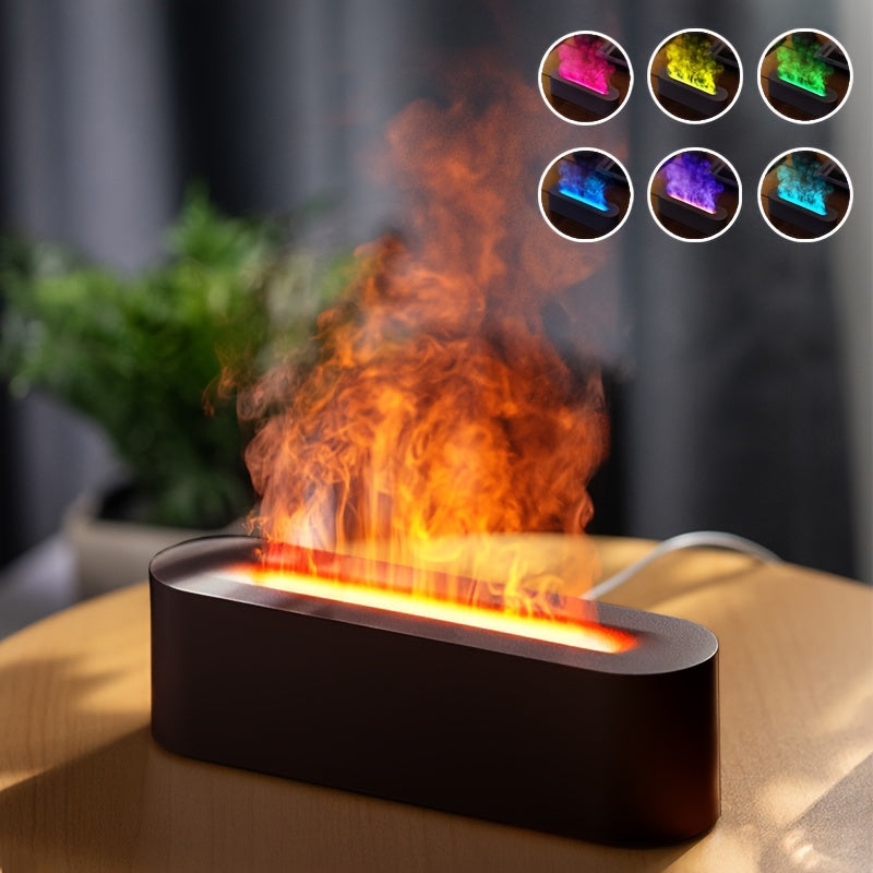 FlameGlow - USB Aromalamp met Vlam Effect en RGB Verlichting