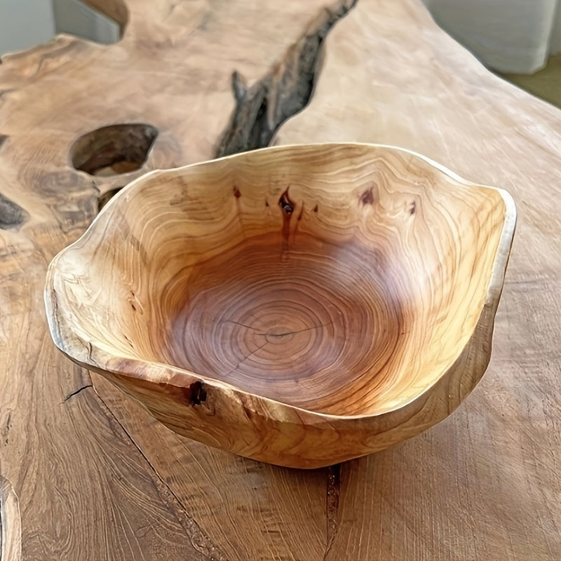 OctaWood-Fruitkom - Achthoekige Massief Houten Kom voor Thuis & Restaurant