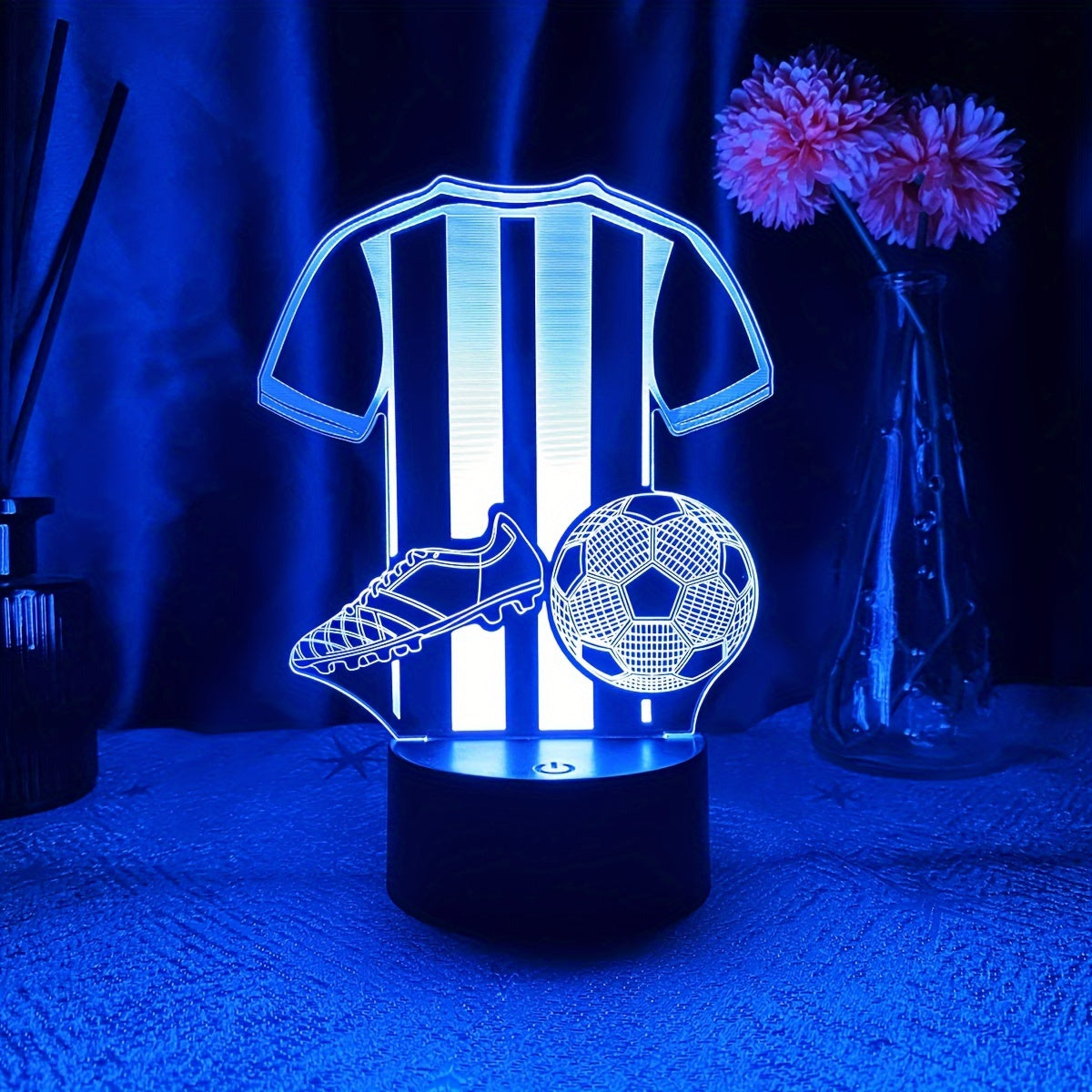 SportLamp - Candeeiro Noturno LED 3D para Adeptos de Futebol