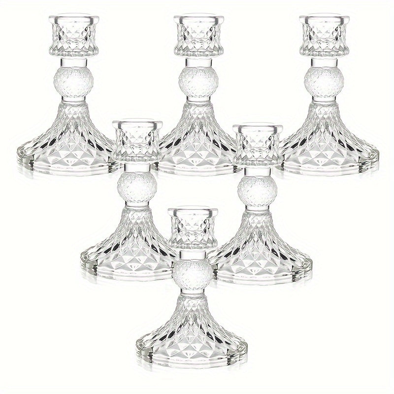 Roze Kristallen Kaarshouders - Romantische Decoratie voor Kerst en Feestdagen