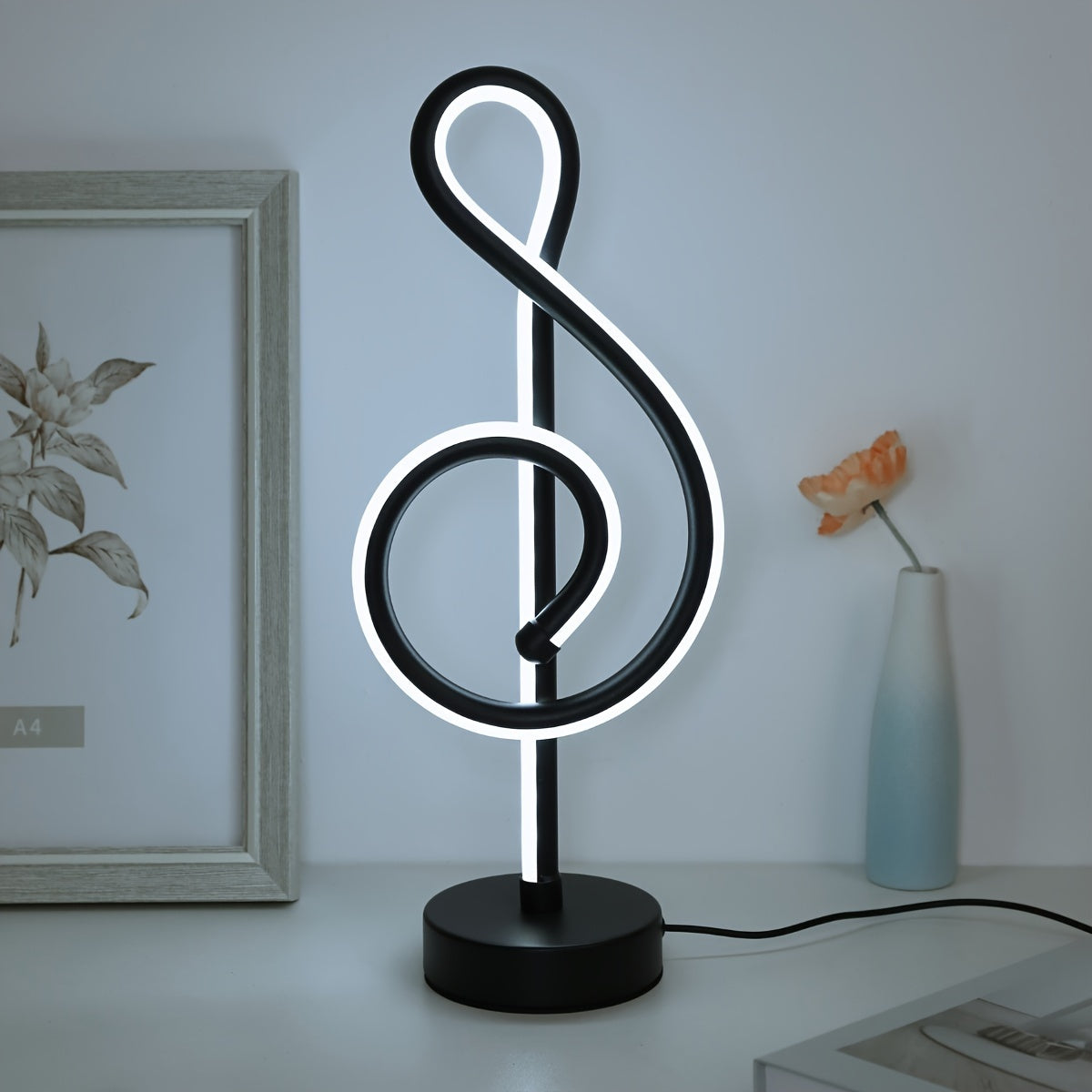 TrebleLight - Candeeiro de Mesa Moderno e Criativo com Iluminação LED Ajustável