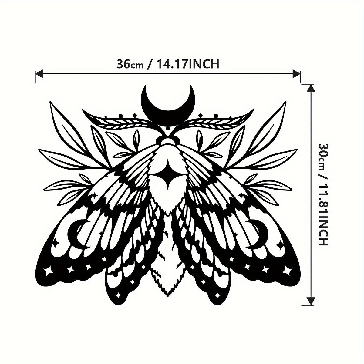 LunaMoth - Bohemian Metalen Wandkunst