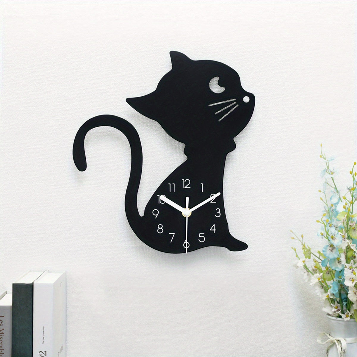 ModernPaws - Reloj de Pared Creativo para Gatos para un Interior con Estilo