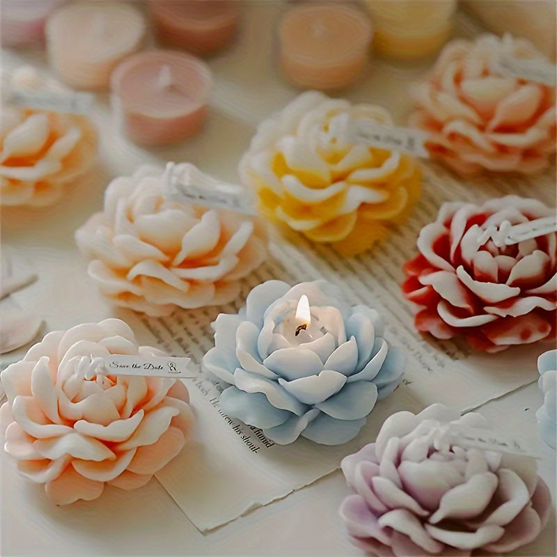 1pc Garofano Candela Profumata – Candela Decorativa per la Festa della Mamma, San Valentino e Natale