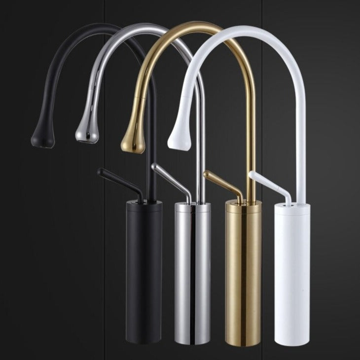 Rubinetto per lavabo da bagno stile Druppels, girevole, a cascata