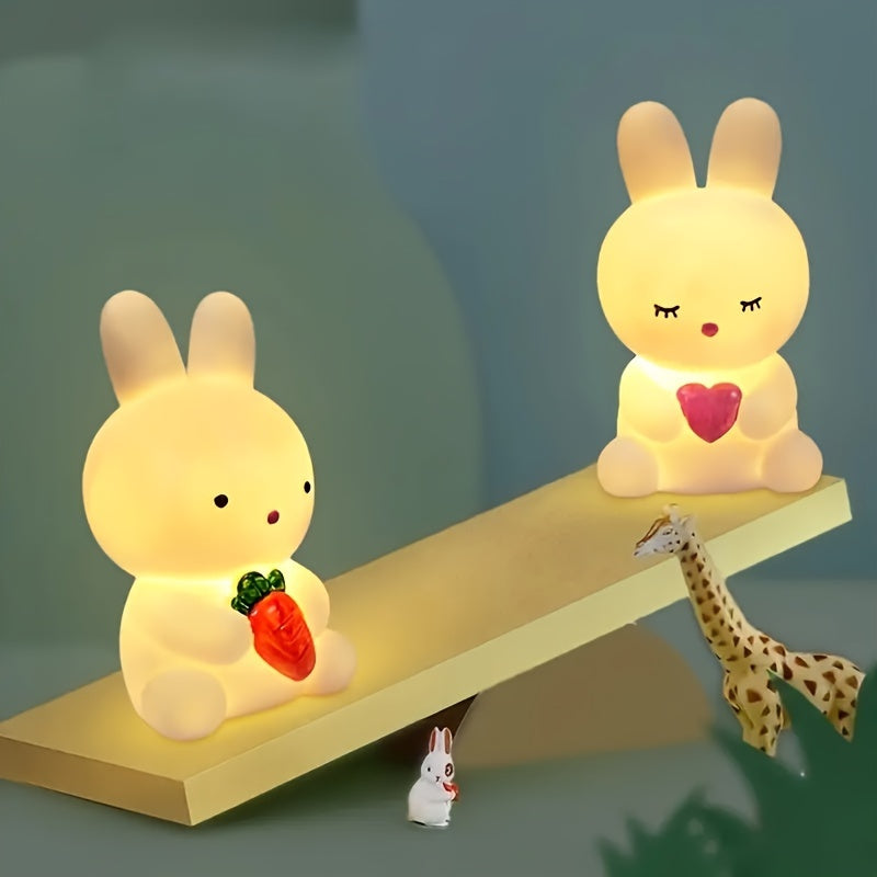 BunnyGlow - Lampada Coniglietto Carina con Luce LED per Decorazione e Luce Notturna