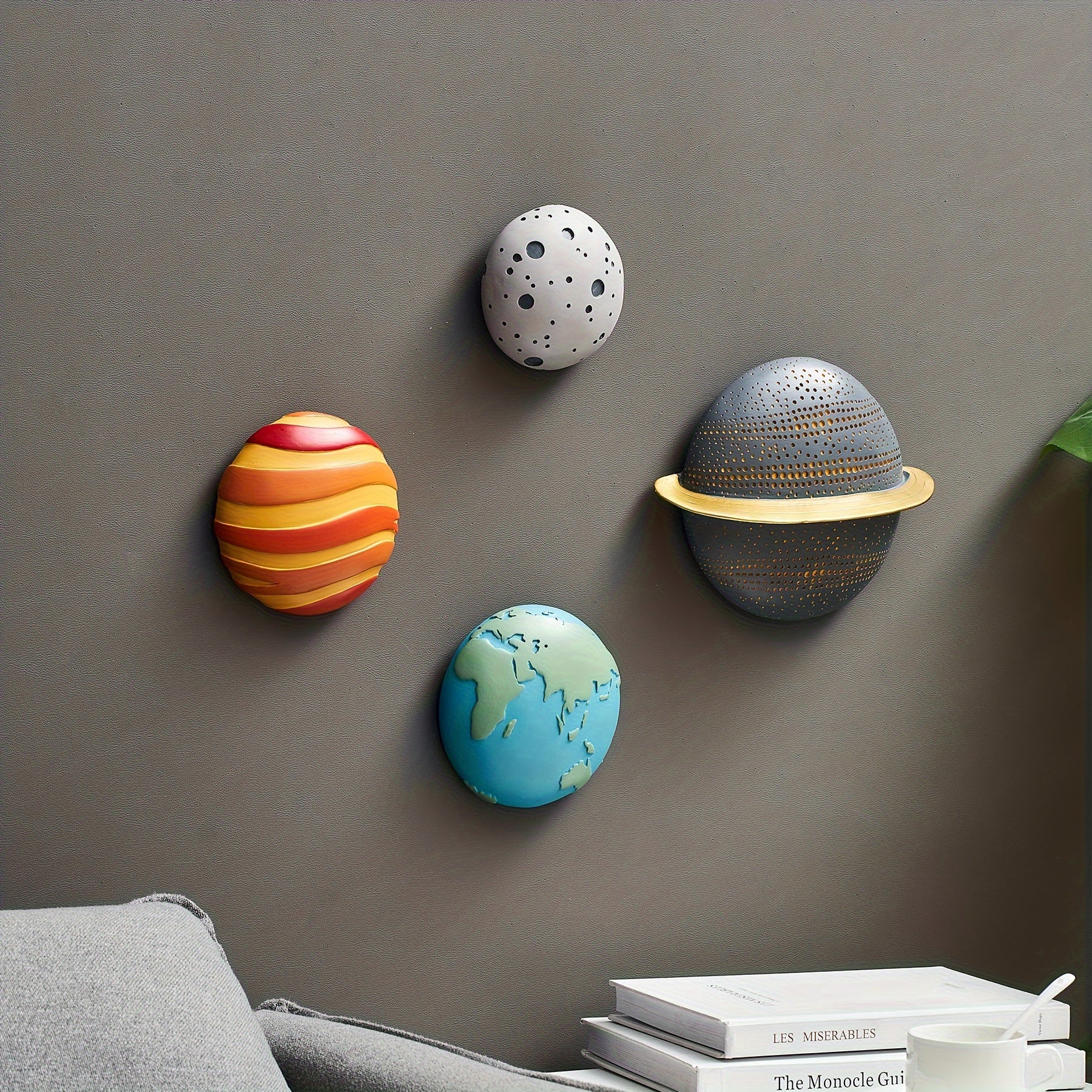 AstroSet - 4-delige Zonnestelsel Wandkunst