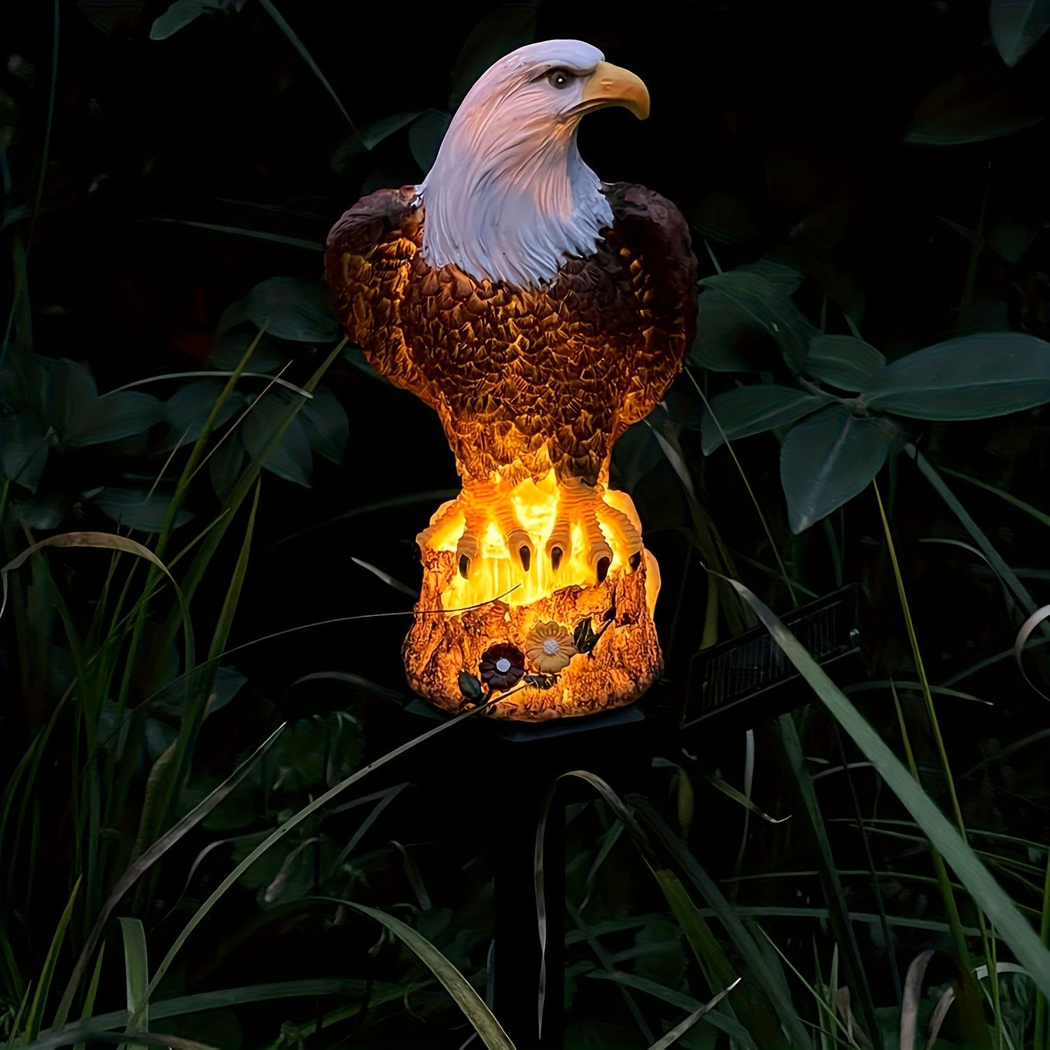 SolarGlow - Decorative Eagle Solar Garden Lamp, Bright LED for Patio & Lawn