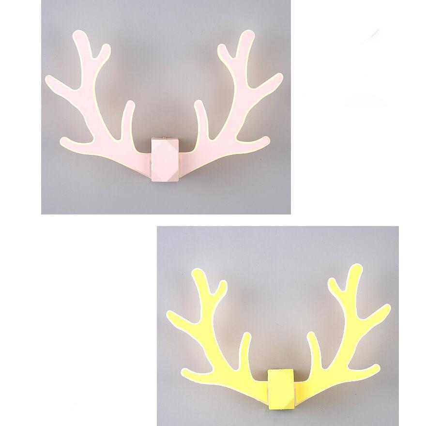 AntlerLux - Lampada da parete a forma di corna unica con illuminazione a LED