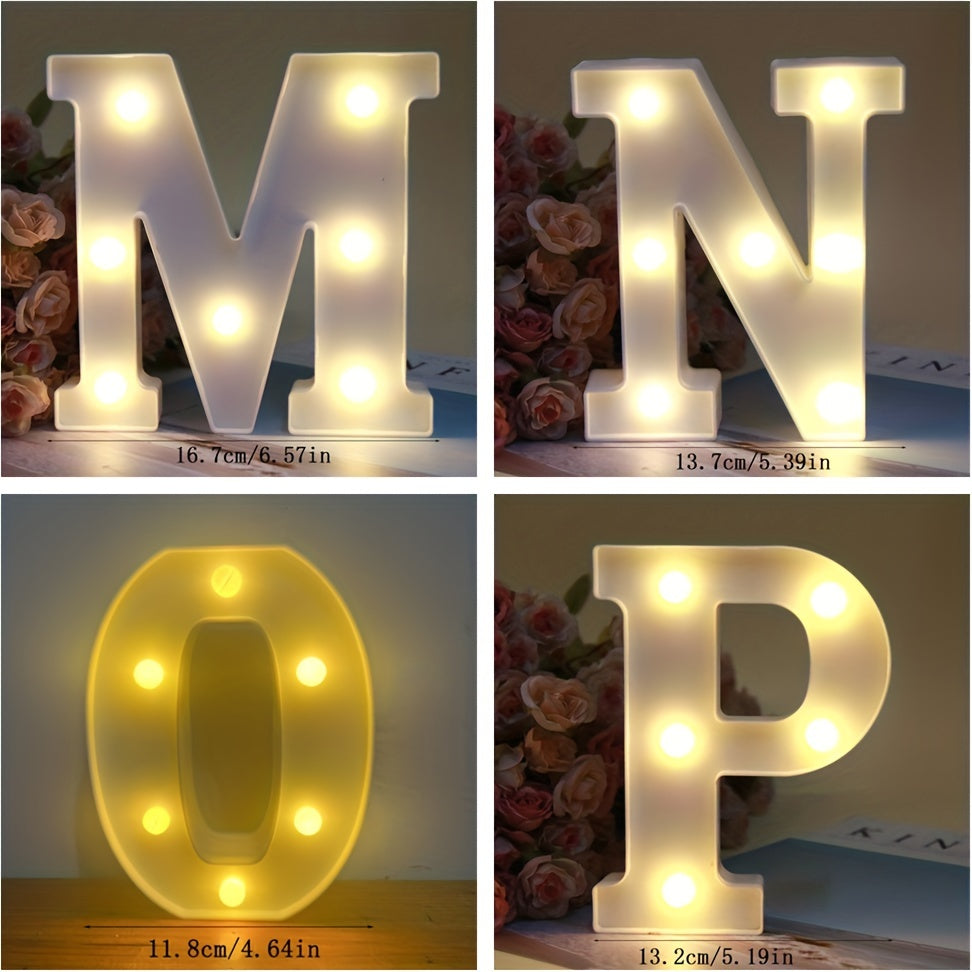 AlphaGlow - Lámpara de letra decorativa LED con alimentación por batería