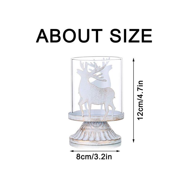 4-Delige Vintage Antieke Pilaar Kandelaar Set